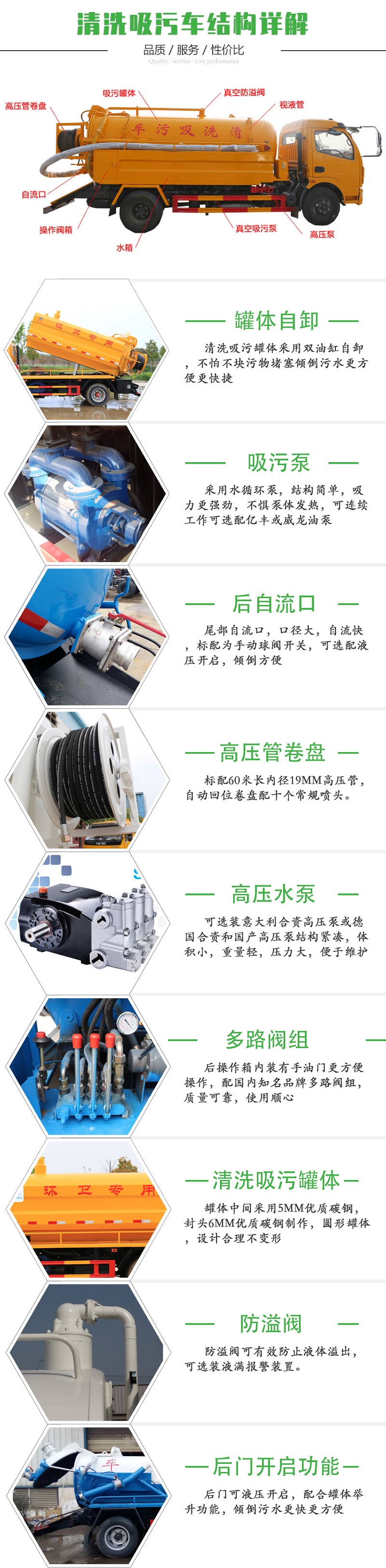 陕汽德龙前四后八清洗吸污车